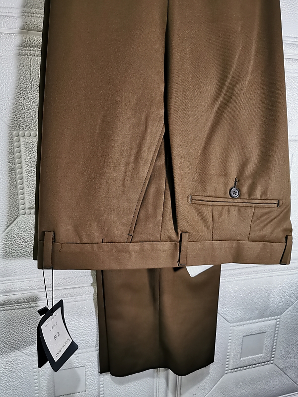 Fresco Brown Wool Pants – StudioSuits